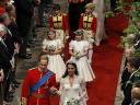 Royal Wedding England Bridesmaids and Page Boys walk in Procession at Westminster Abbey in London