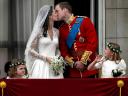Royal Wedding England First Public Kiss of Newlyweds on the Balcony of Buckingham Palace London