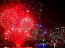 Fireworks at the Skyline over Sydney  Australia