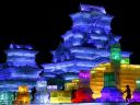 Pagodas at Ice and Snow Festival in Habrin Heilongjiang China