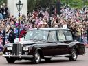 Royal Wedding England  Kate Middleton with her Father in Rolls Royce Phantom VI