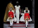 Royal Wedding England Maid of Honour Pippa Middleton with Bridesmaids and Page Boys enter into Westminster Abbey in London
