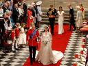 Royal Wedding England Prince William and Catherine Duchess of Cambridge on Aisle of Westminster Abbey London
