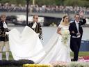 Royal Wedding Sweeden the Kiss - The Royal Wedding kiss during the private dinner at Drottningholm palace in Stockholm, Sweeden (June...
