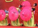 Spring Festival Chinese Umbrellas Dance at Ditan Park Beijing China