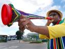 World Cup 2010 Soccer with Vuvuzela Horn