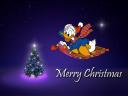 Disney Christmas Donald Duck on Magic Carpet Greeting Card