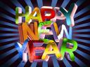 Happy New  Year in Dazzling Colours Wallpaper