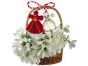 Martenitsa with Basket of Snowdrops