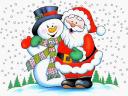 Santa Claus and Snowman